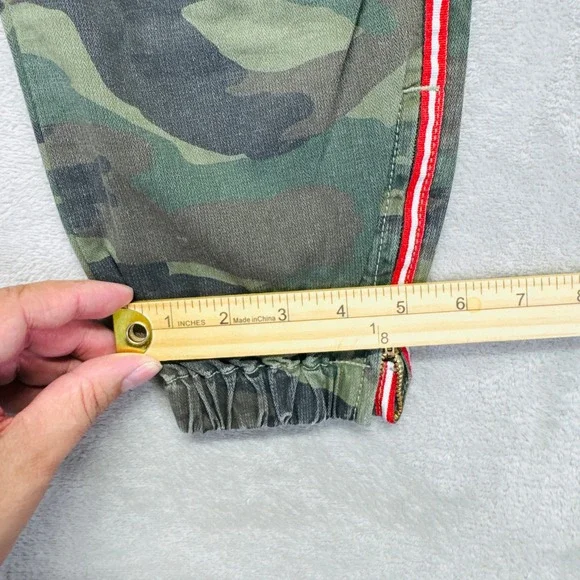 Sundry Camouflage Joggers with Red Stripe - Picture 13 of 15